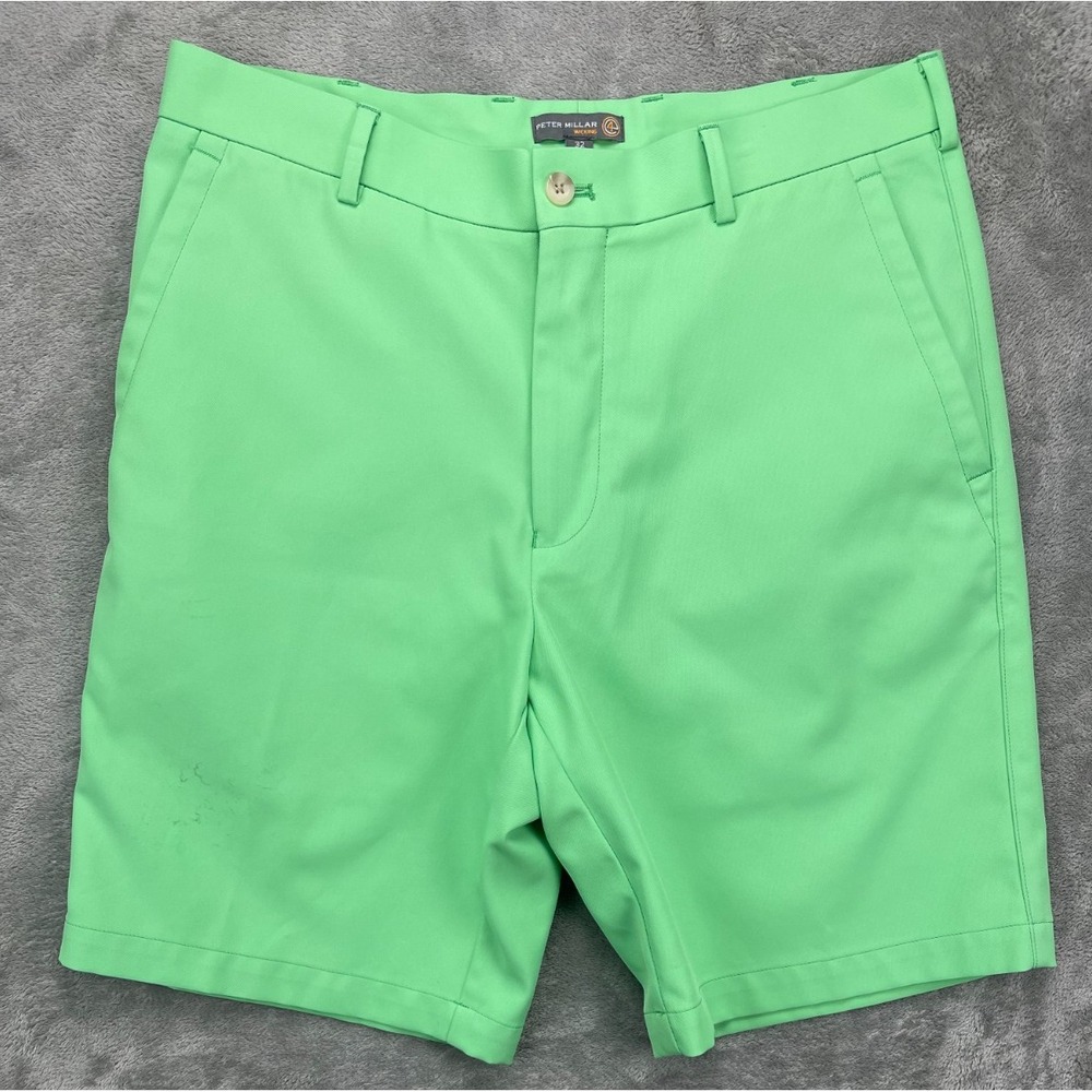 Peter Millar e4 Men's Wicking Shorts 32 Green Golf Performance Classic Fit